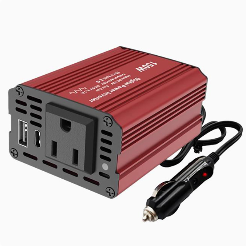 Car specific 12 to 110V 150W upgraded version / single socket QC3.0 and type-c fast charging interface