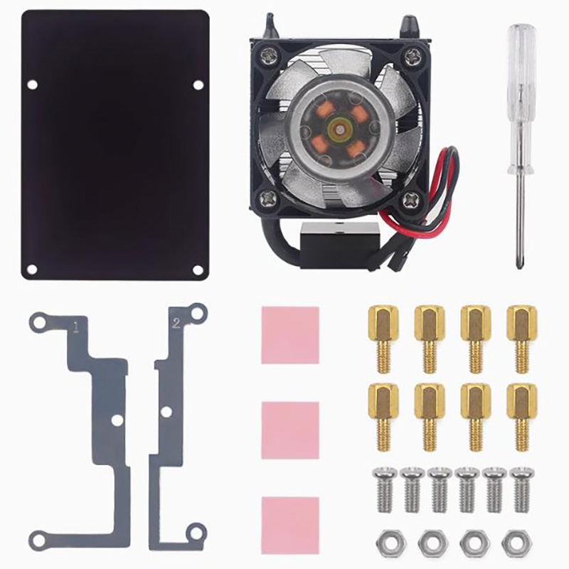 Vertical ICE Tower Fan+ Acrylic Plat Black Heatsink For Raspberry PI