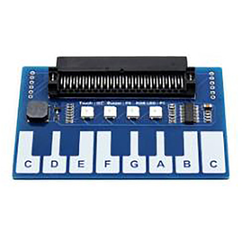 MICROBIT piano expansion board / Capacitive touch button/LED cool RGB color light/buzzer I2C