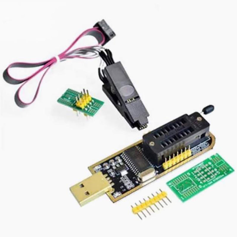 Clamp and 1 board+CH341A / CH341 programmer USB motherboard routing LCD BIOS/FLASH/24/25 burner