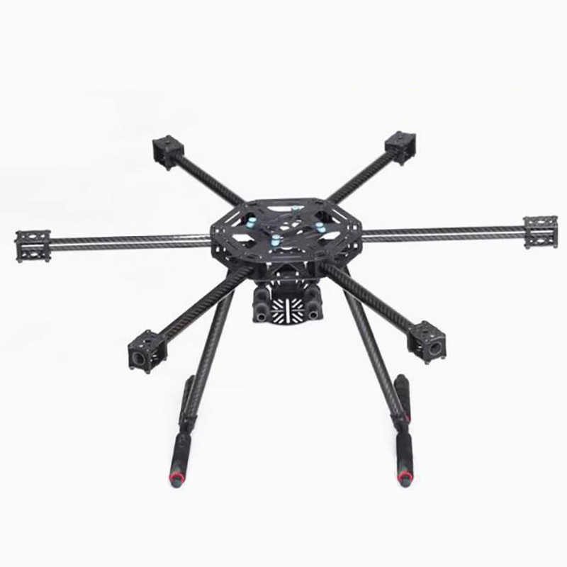 Rack+carbon fiber tripod (fiberglass center plate)/ Hex6 X6-600 60mm Hexacopter Aircraft Frame Multicopter Glass Fiber Carbon with Landing Skid for FPV