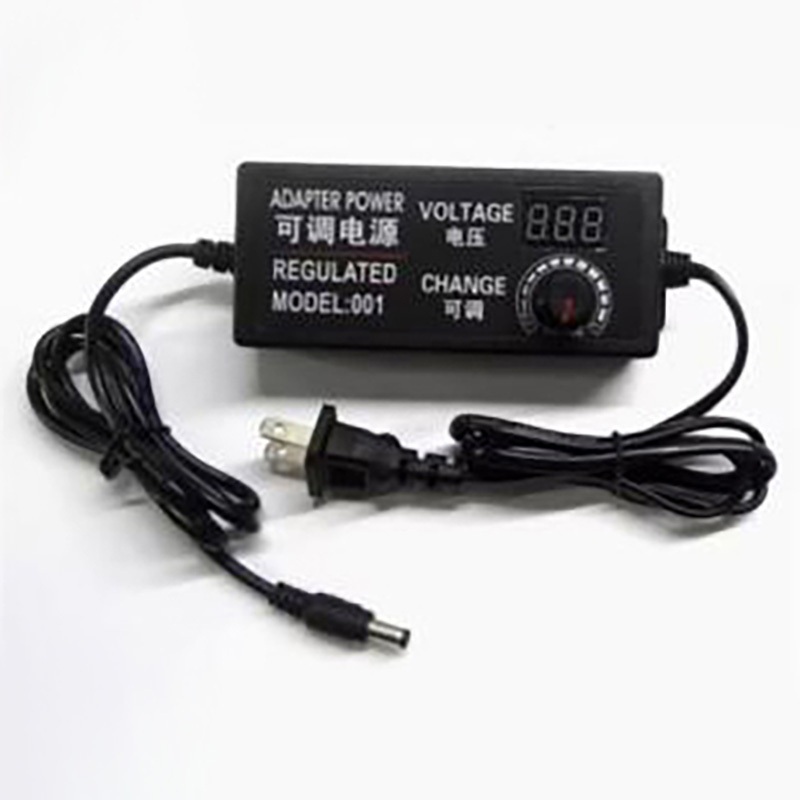 3-12V 5A Adjustable voltage DC power adapter stepless speed regulation dimming