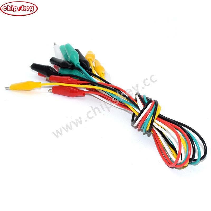 Test leads, alligator clips cable, two-headed 5 colors, 10 50CM Length