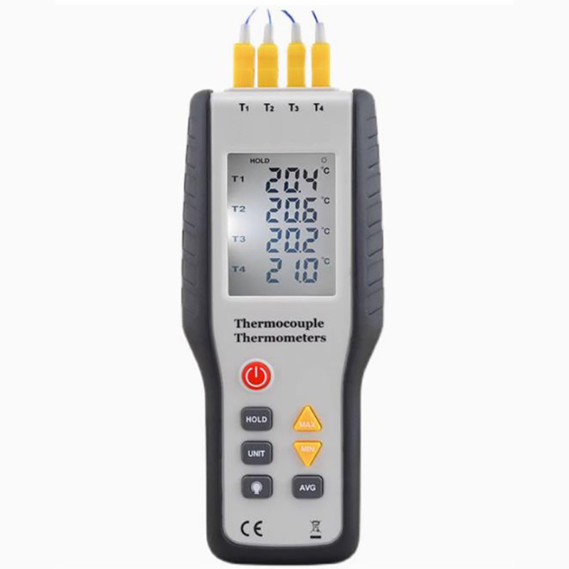 HT-9815 Digital K type Thermocouple Thermometer 4 channel thermocouple probe sensor industrial temperature test -200C--1372C