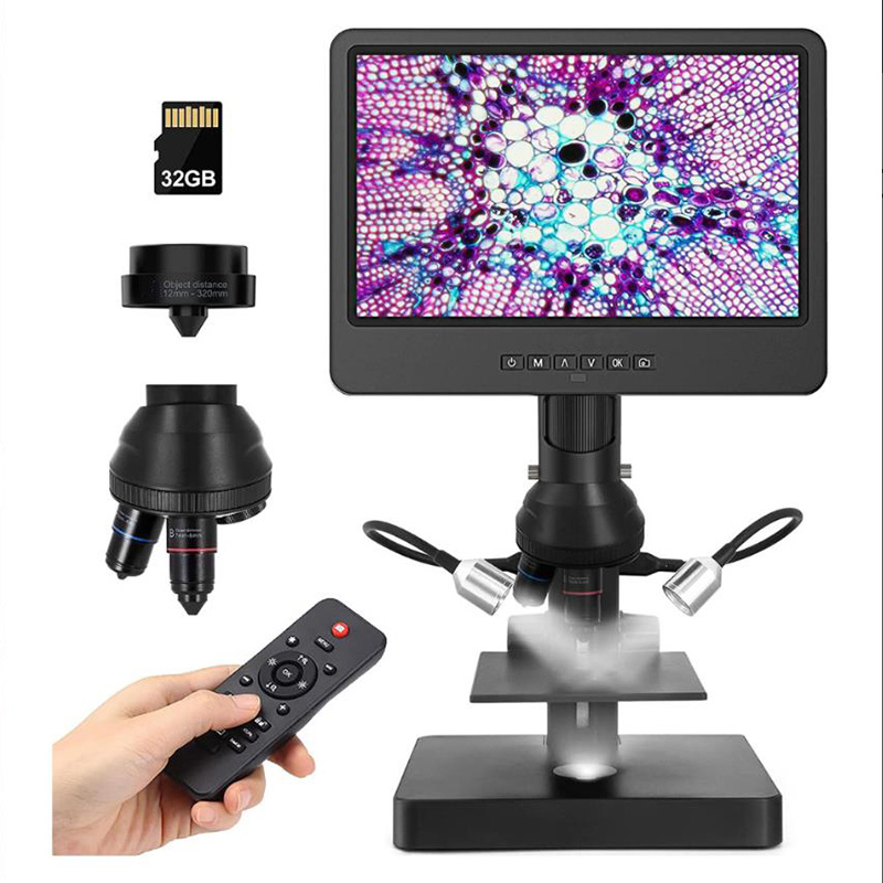 AD249S-P 3 Lenses HDMI 7/10 inch LCD Coin Solder Digital Microscope