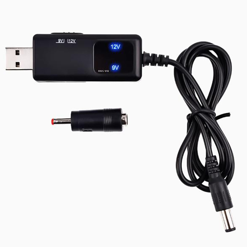 KWS-910 USB Boost Converter DC 5V to 9V 12V USB Step-up Converter Cable + 3.5x1.35mm Connecter For Power Supply/Charger/Power Converter