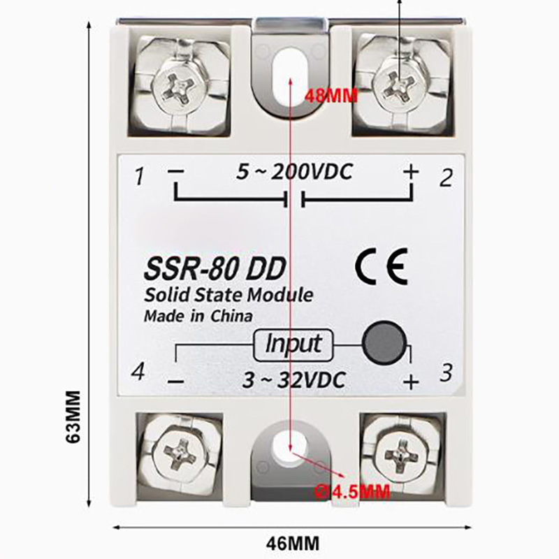 DD (DC-DC) 80A SSR-80DD