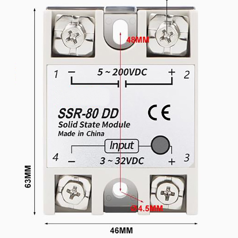 DD (DC-DC) 80A SSR-80DD