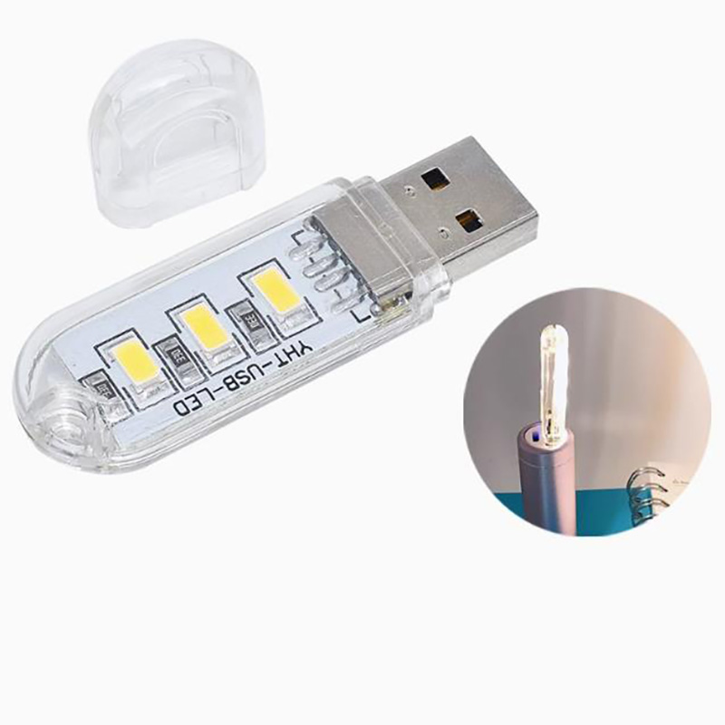 3 LED Warm White Single Side/ USB LED Book Lights LED Bulb 5V Power Input Warm White 3000-3500K USB Night light