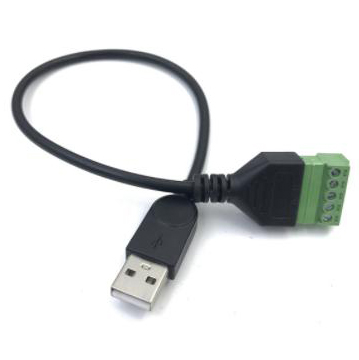 Male USB to Bolt Screw Connector with Shield Terminal Plug Adapter Cable 30CM