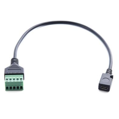 Micro USB Female to Bolt Screw Connector with Shield Terminal Plug Adapter Cable 30CM