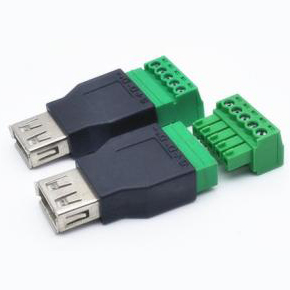 USB A-type 2.0 Female PLUG TO 5PIN SCREW terminal connector PITCH 3.5mm usb-a USB-2.0 Converter adapter