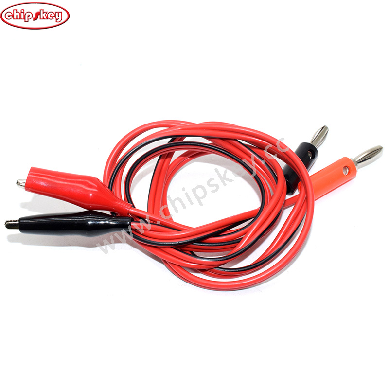 Large Alligator to Banana Test Lead Cable Set 100CM