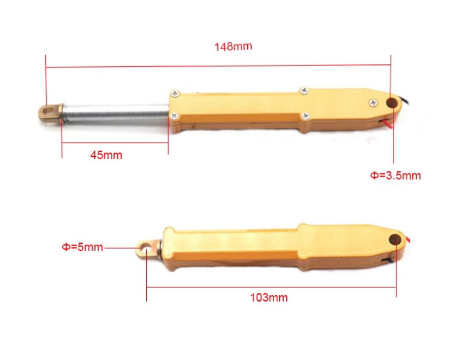 45mm metal N20 excavator electric push rod 6V