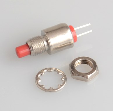 Red/ 5MM ultra-small round non-locking self-reset button /PS-402 mini push-on / normally open