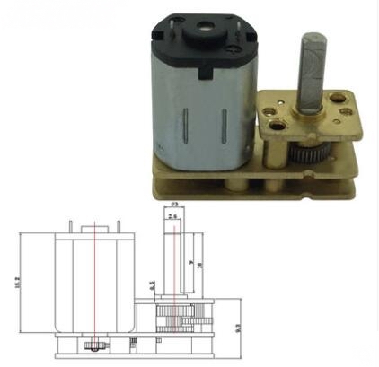 N20 Flip-chip Gear Motor 6V