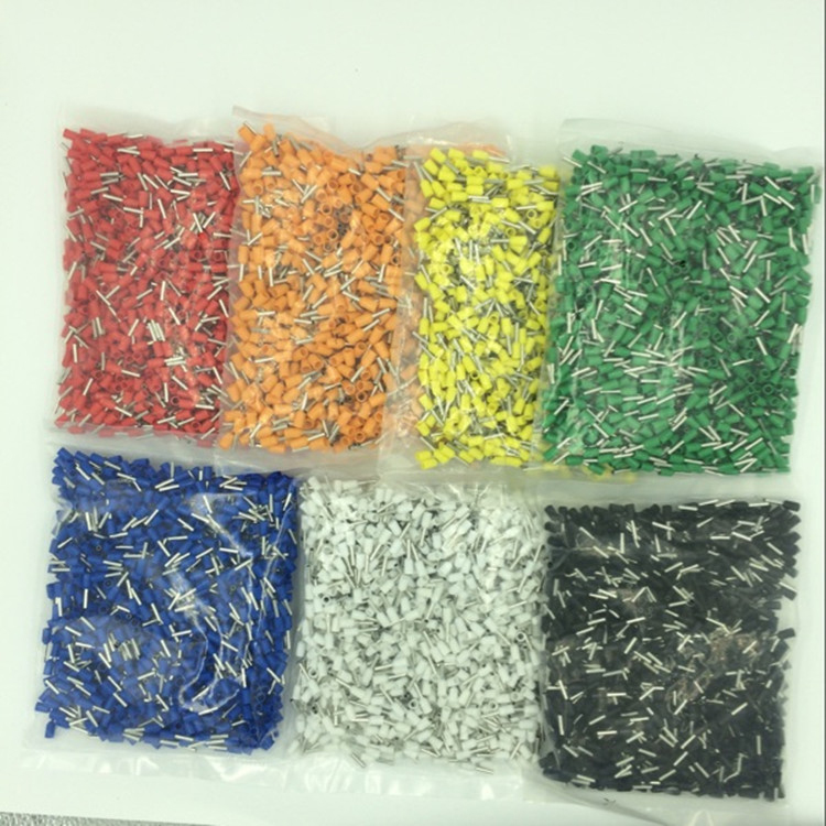 E7508 Cold-type pin terminal Red / Yellow / Blue / Green / Black / White / Orange / Gray / Brown 1000pcs/bag